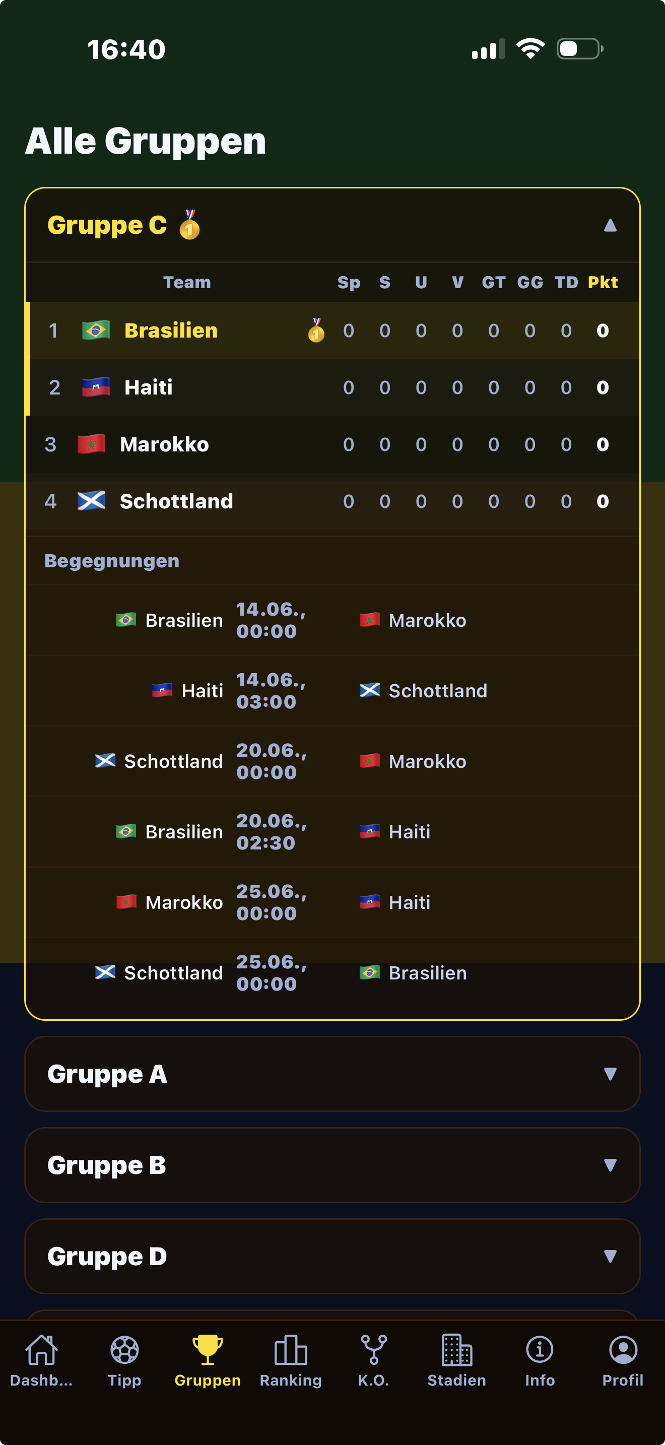 Gruppen Screenshot